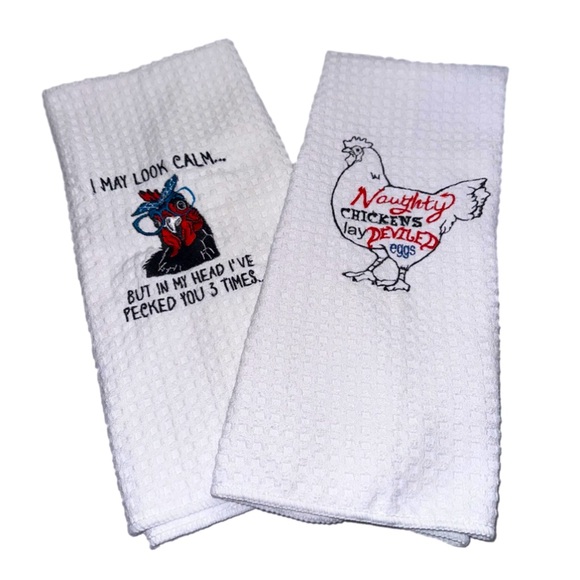 Designer Kitchen Towel Set  - embroidered - Picture 4 of 4
